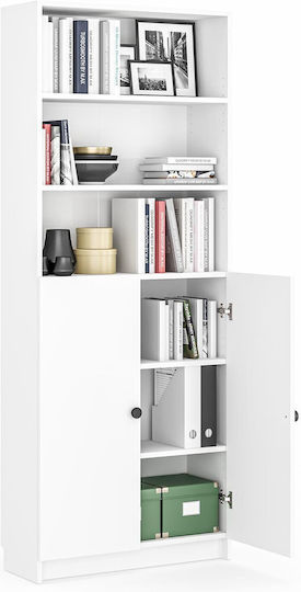 Weißes Bücherregal 80x28x200cm