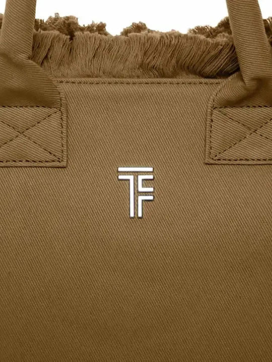 Feel & Touch Текстилна Плажна Чанта Раница Кафява