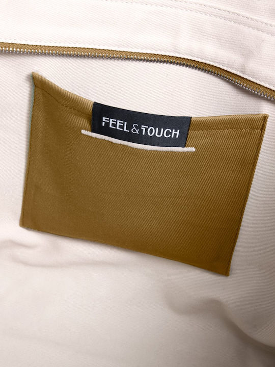 Feel & Touch Caribbean Stoff Strandtasche Braun