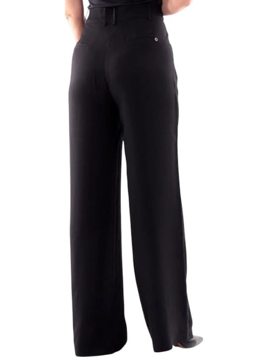 Damen Palazzo Hose Passform Schwarz