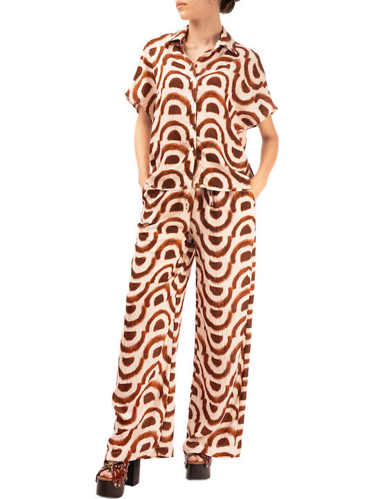 Women's Fabric Trousers One Color
