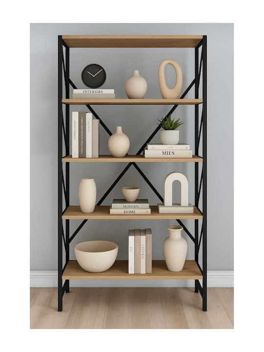 Beige Bookcase 54x25x150cm