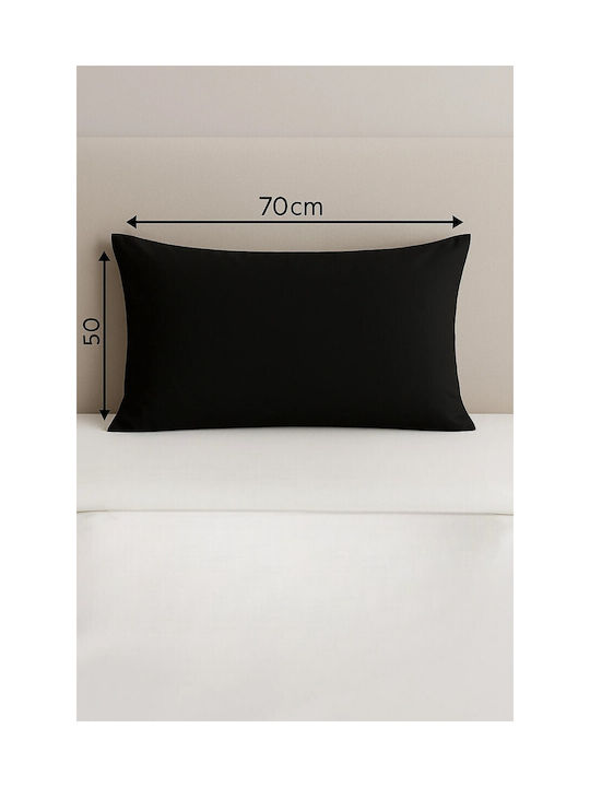 SteweHome Set Black Pillowcases 50x70cm