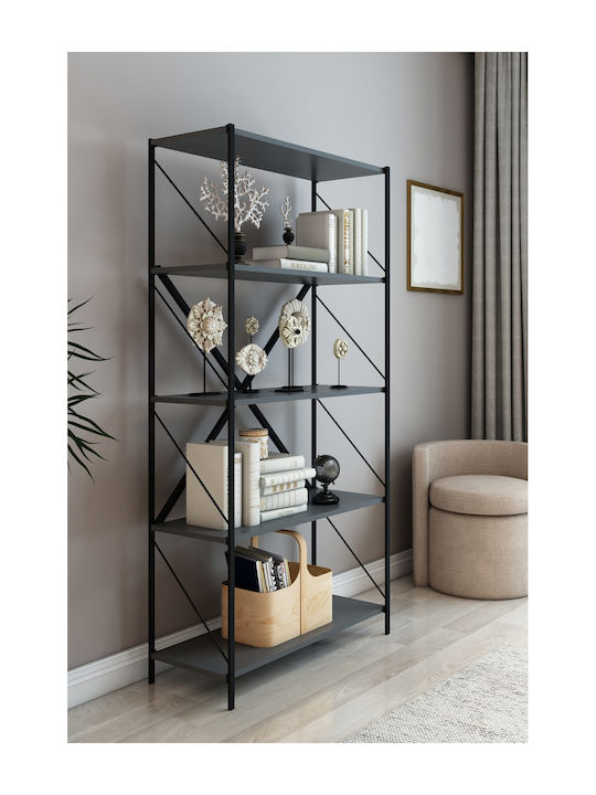 Gray Bookcase 50x24x150cm