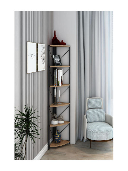 Bibliotecă Colț Bej 46x30x177 cm