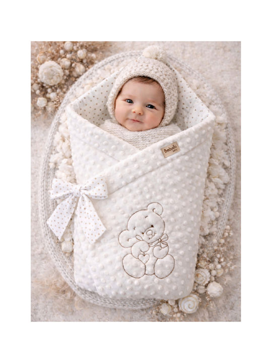 SteweHome Nursery Swaddling Blanket White With Animal 85x85cm