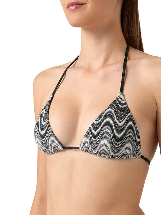 Leah Rachel Bikini Τριγωνάκι Γκρι-Λευκά-Μαύρα
