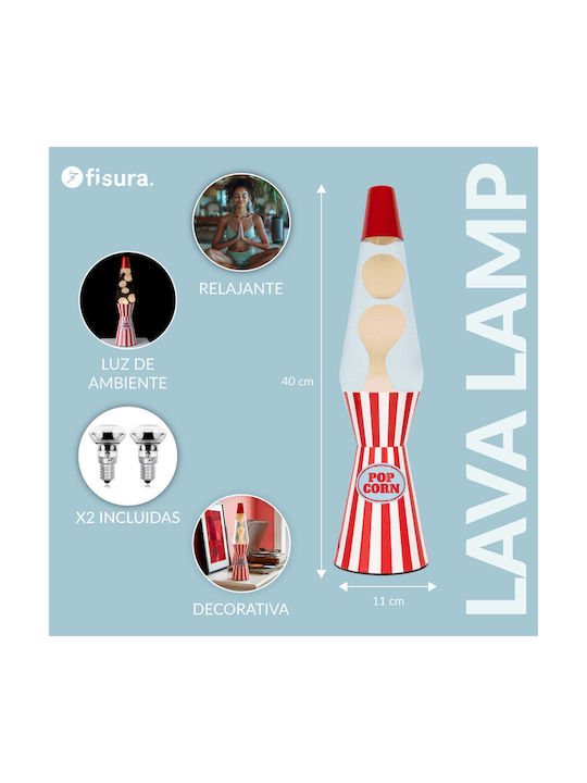 Fisura Διακοσμητικό Φωτιστικό Lava Lamp 40x40εκ.