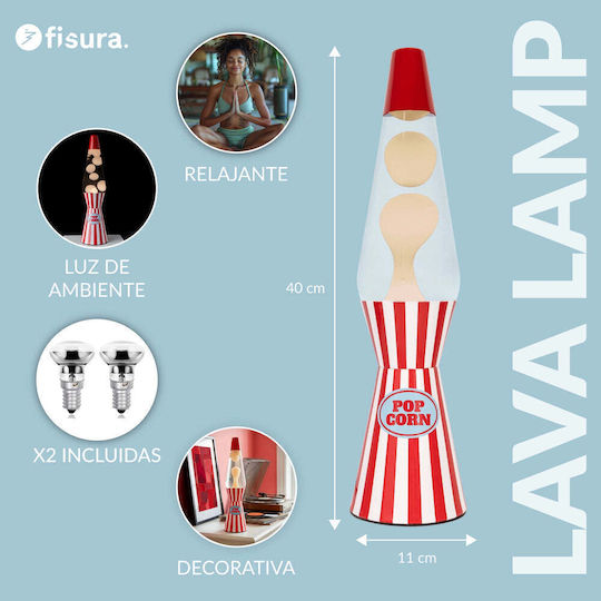 Fisura Διακοσμητικό Φωτιστικό Lava Lamp 40x40εκ.