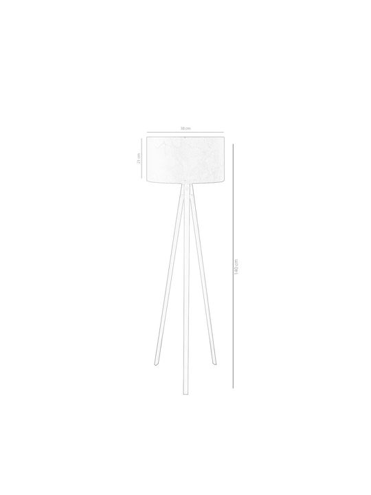 Fratelli Home Stehlampe Y140xH38cm Grau