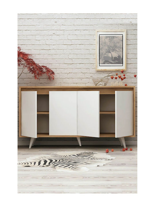 SteweHome Sideboard Holz 140x40x85,6cm Gold