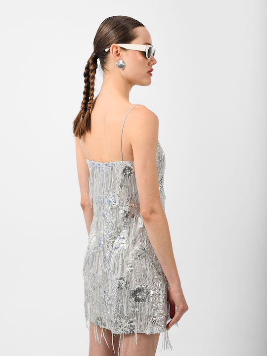 Mini Evening Dress Silver