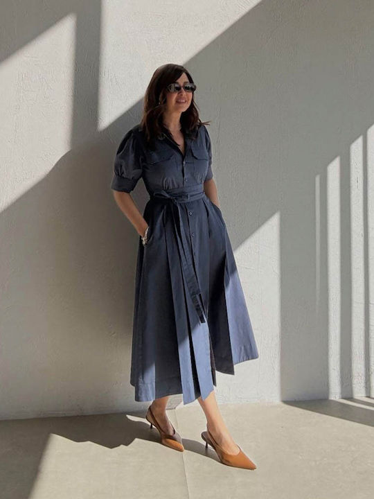 Midi Dress Navy Blue