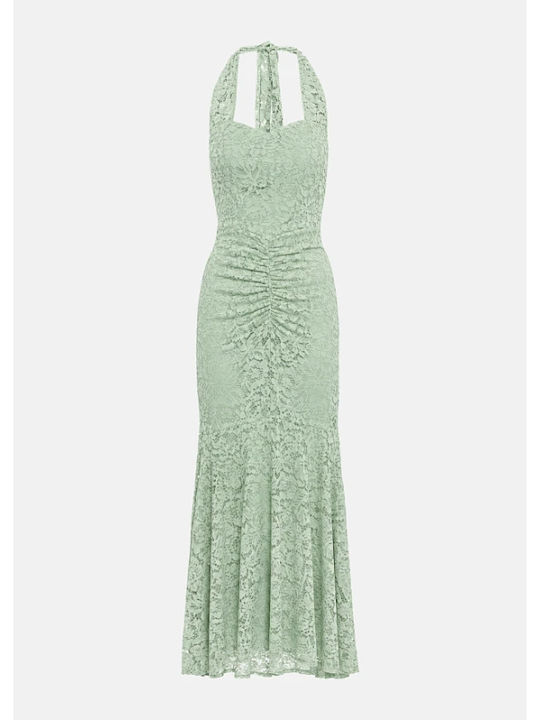 Maxi Dress for Wedding Christening with Lace Mint