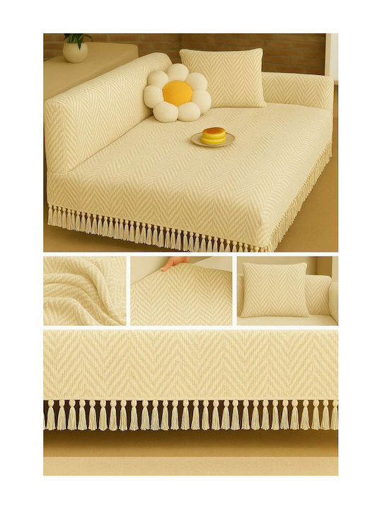 SteweHome Armchair Throw 180x215cm White