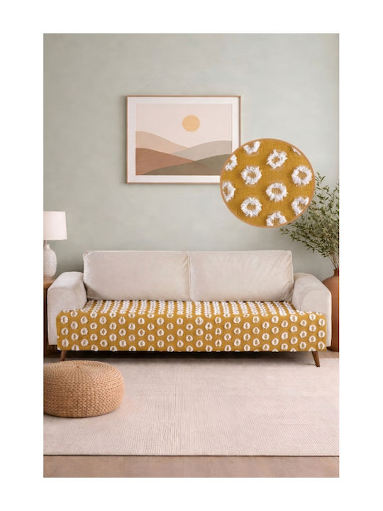 SteweHome Фотьойл Throw Плетиво 100x200см Жълто