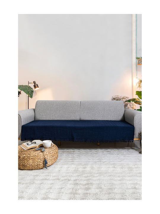 SteweHome Ριχτάρι Πολυθρόνας Ζακάρ 170x200εκ. Μπλε