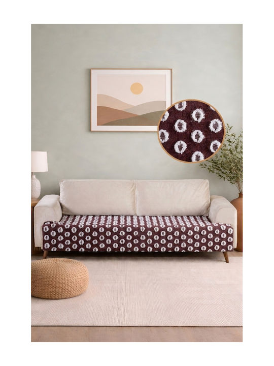SteweHome Armchair Knitted Throw 100x200cm Burgundy