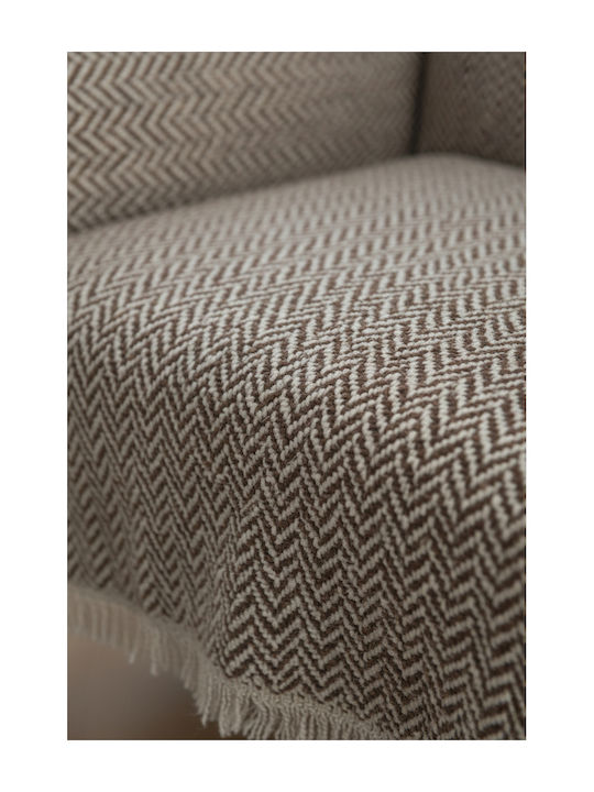 SteweHome Armchair Throw 170x210cm Brown