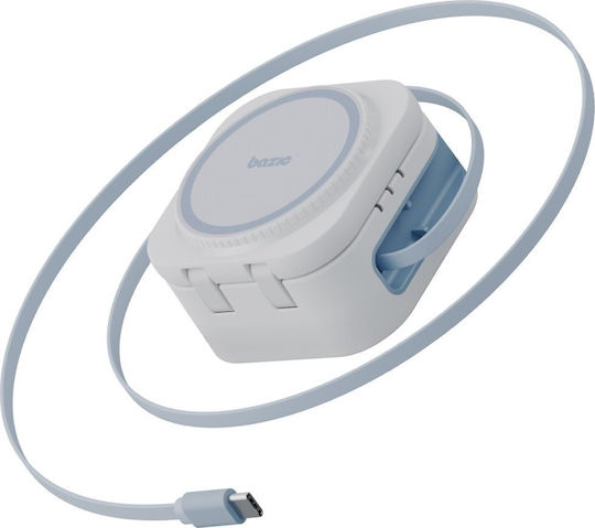 Energea Зарядно Uстройство Magsafe и Кабел USB-C Бял (Gomag Station Mini)