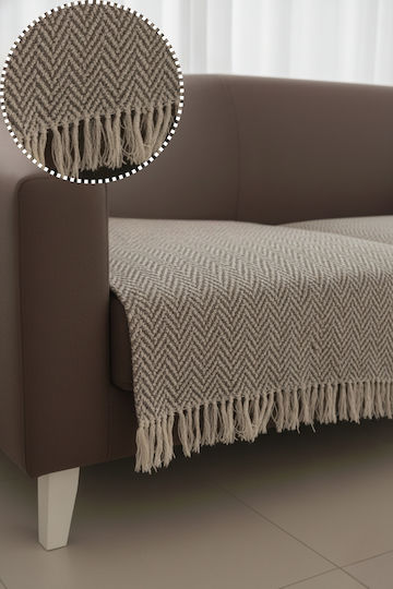 SteweHome Armchair Throw P100xL210cm Brown SteweHome Armchair Throw P100xL210cm Brown
