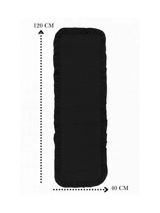 SteweHome Σουπλά Μαύρο 120x40cm 7τμχ SteweHome Σουπλά Μαύρο 120x40cm 7τμχ
