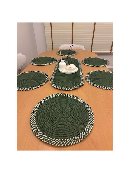 SteweHome Tischsets Korbweide Grüne 80x30cm 6 Stück