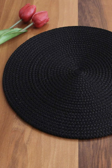 SteweHome Black Placemats 32x32cm 6 Pieces