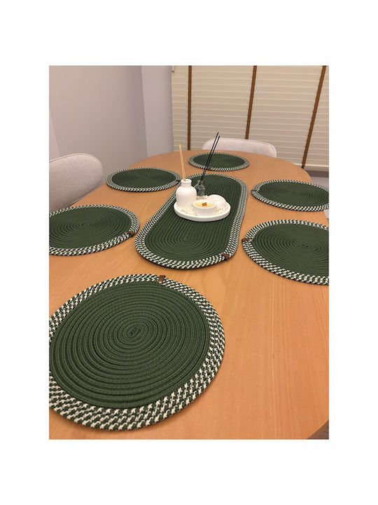 SteweHome Tischsets Korbweide Grüne 80x30cm 6 Stück
