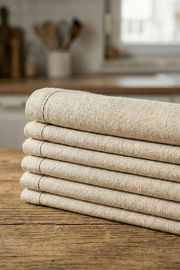 SteweHome Fabric Beige Placemats 45x35cm 6 Pieces