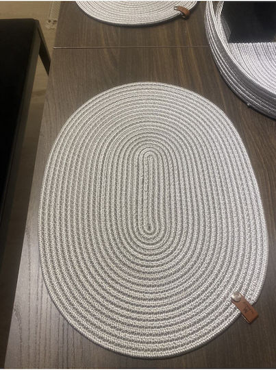 SteweHome Seturi De Masă Din Paie Gri 40x30cm 7 Bucăți