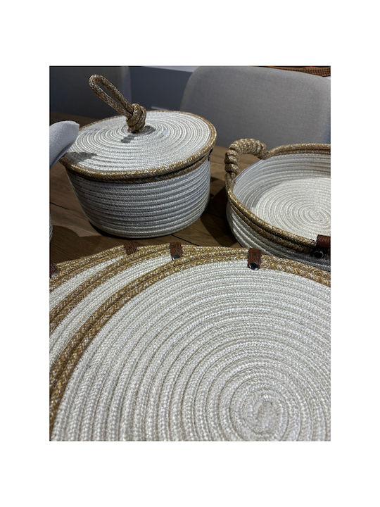 SteweHome Wicker Beige Placemats 33x33cm 15 Pieces