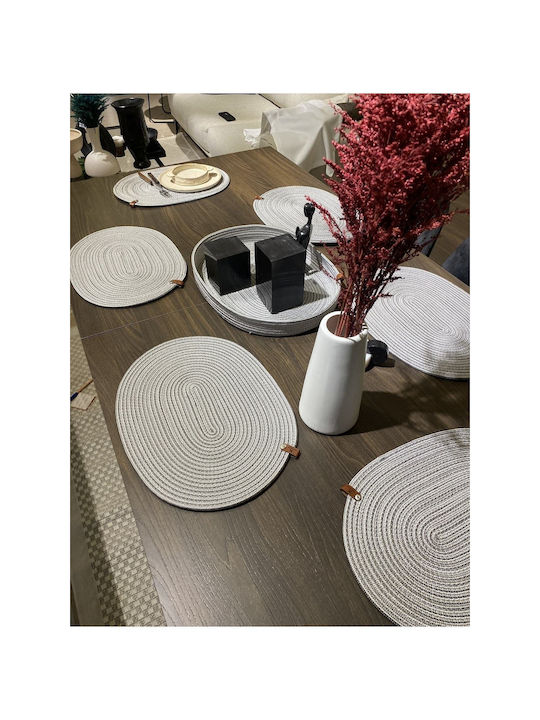 SteweHome Wicker Gray Placemats 41x31cm 7 Pieces