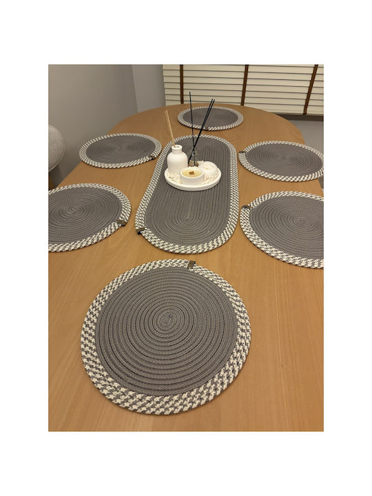 SteweHome Tischsets Korbweide Grau 80x30cm 6 Stück