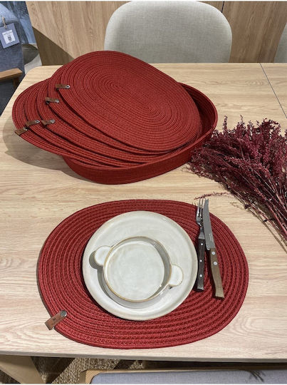 SteweHome Tischsets Korbweide Rote 40x30cm 7 Stück