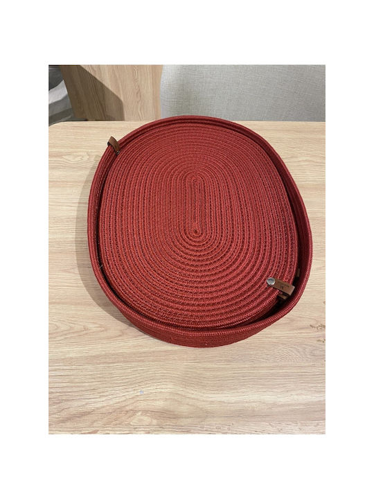 SteweHome Wicker Red Placemats 40x30cm 7 Pieces