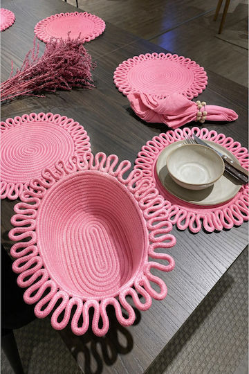 SteweHome Tischsets Korbweide Rosa 33x33cm 7 Stück