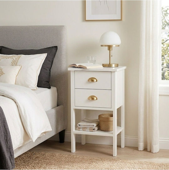 Wooden Gold Bedside Table 40x35x70cm