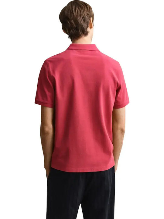 Gant Pique Polo T-Shirt Gedämpft Rote