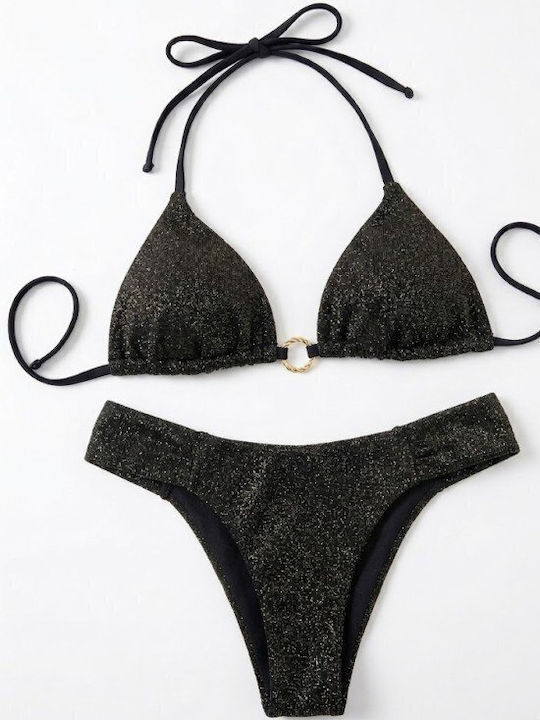 Bikini Set Black Glitter