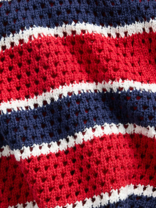 Kids Fabric Shorts/Bermuda Navy Red Stripe