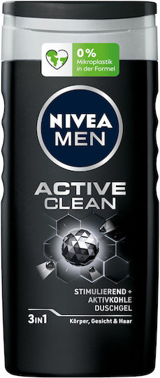 Nivea Gel de Duș pentru Bărbați Active Clean Sampon de Păr pentru Toate Tipurile