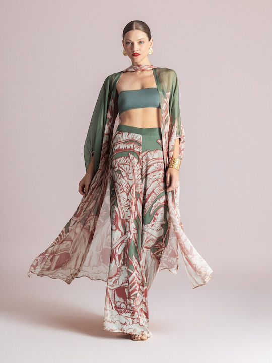 Damenhose mit Gummiband Blumenmuster Blumen