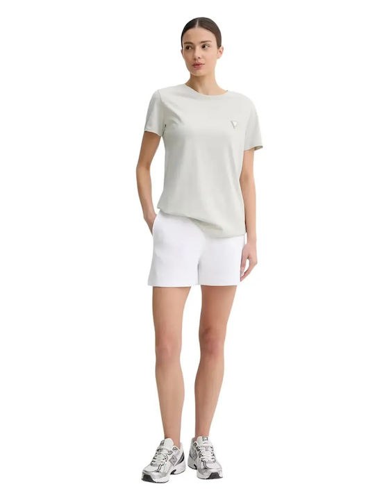 Women's High Waist Activewear Shorts White