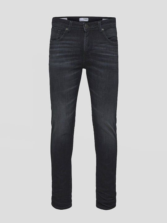 Ανδρικό Παντελόνι Τζιν με Slim Εφαρμογή Dark Grey