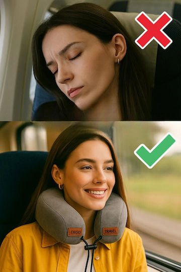 SteweHome Velvet Gray Travel Pillow