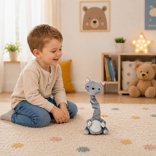 Lean Toys Plush Kitten with Motion & Sound