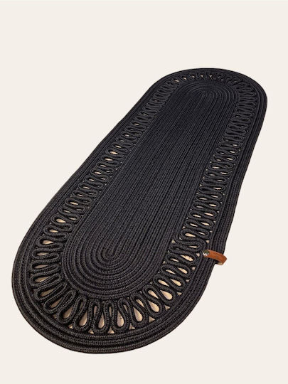 SteweHome Cotton Black Runner 30x80cm