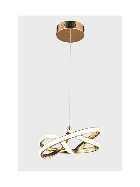 SteweHome Κρεμαστό Φωτιστικό Κίτρινο LED 25x50x61εκ.