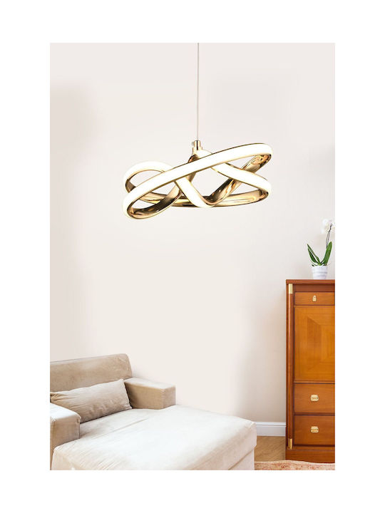 SteweHome Κρεμαστό Φωτιστικό Κίτρινο LED 25x50x61εκ.